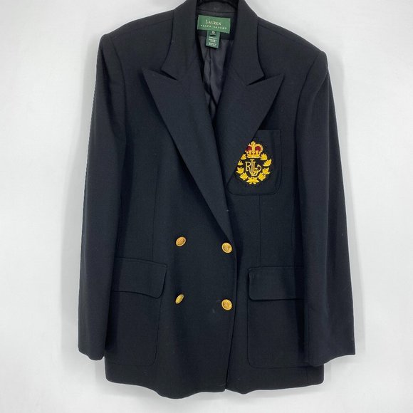 Lauren Ralph Lauren Jackets & Blazers - Lauren Ralph Lauren 3D Crest Wool Blazer Jacket
